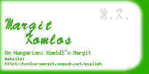 margit komlos business card